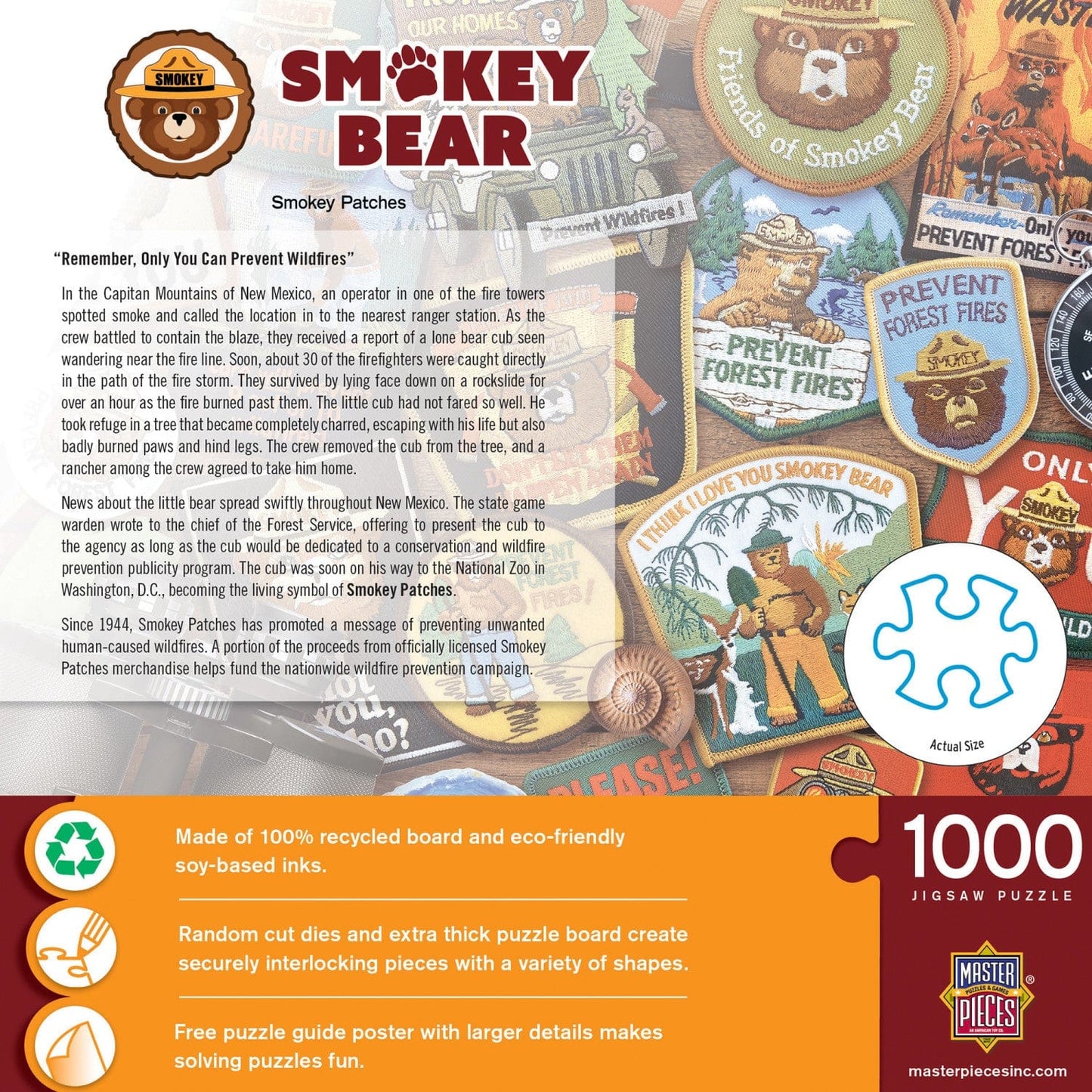 Smokey Bear Patches 1000 Piece Jigsaw Puzzle - Out of Play