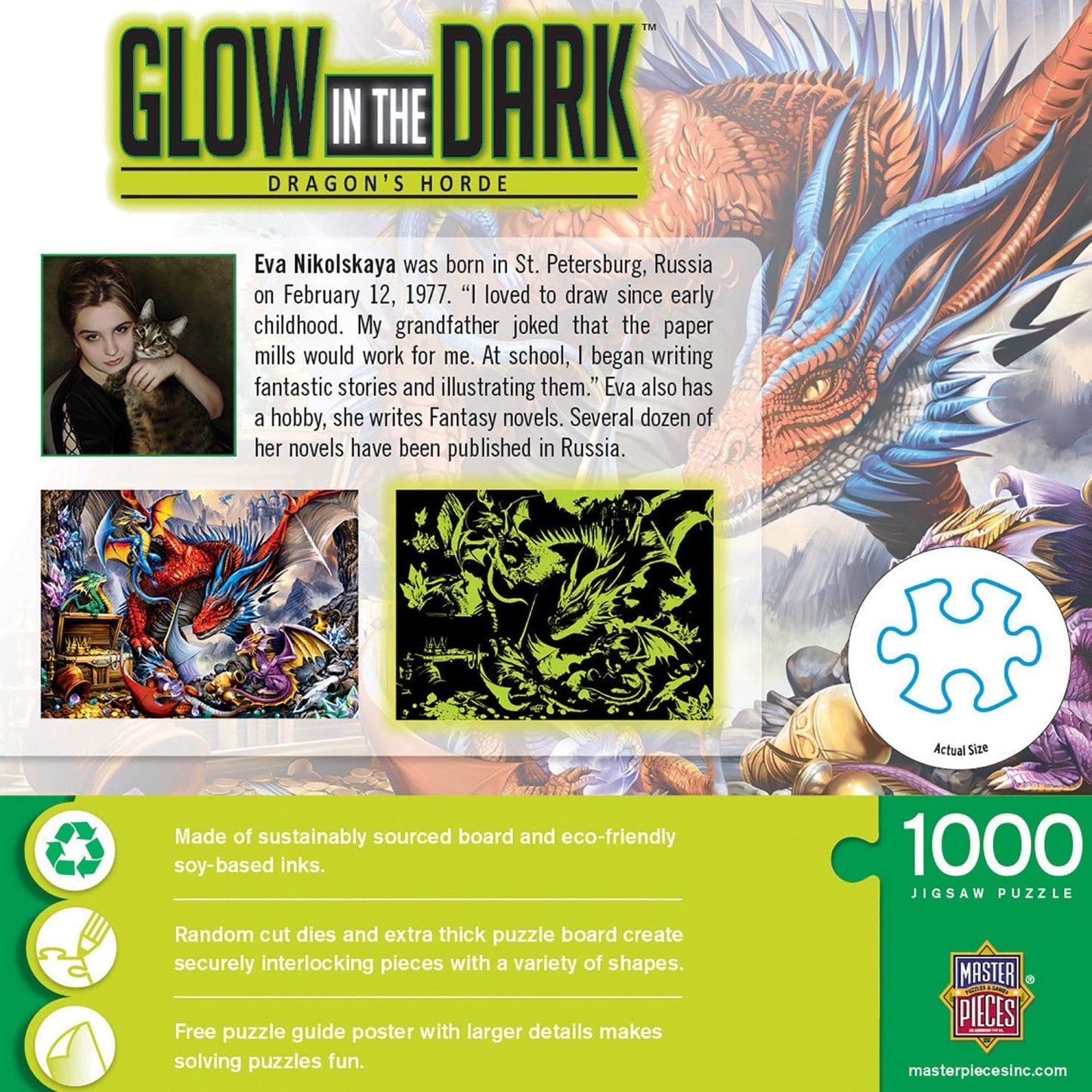 Glow in the Dark - Dragon's Horde 1000 Piece Jigsaw Puzzle - Out of Play