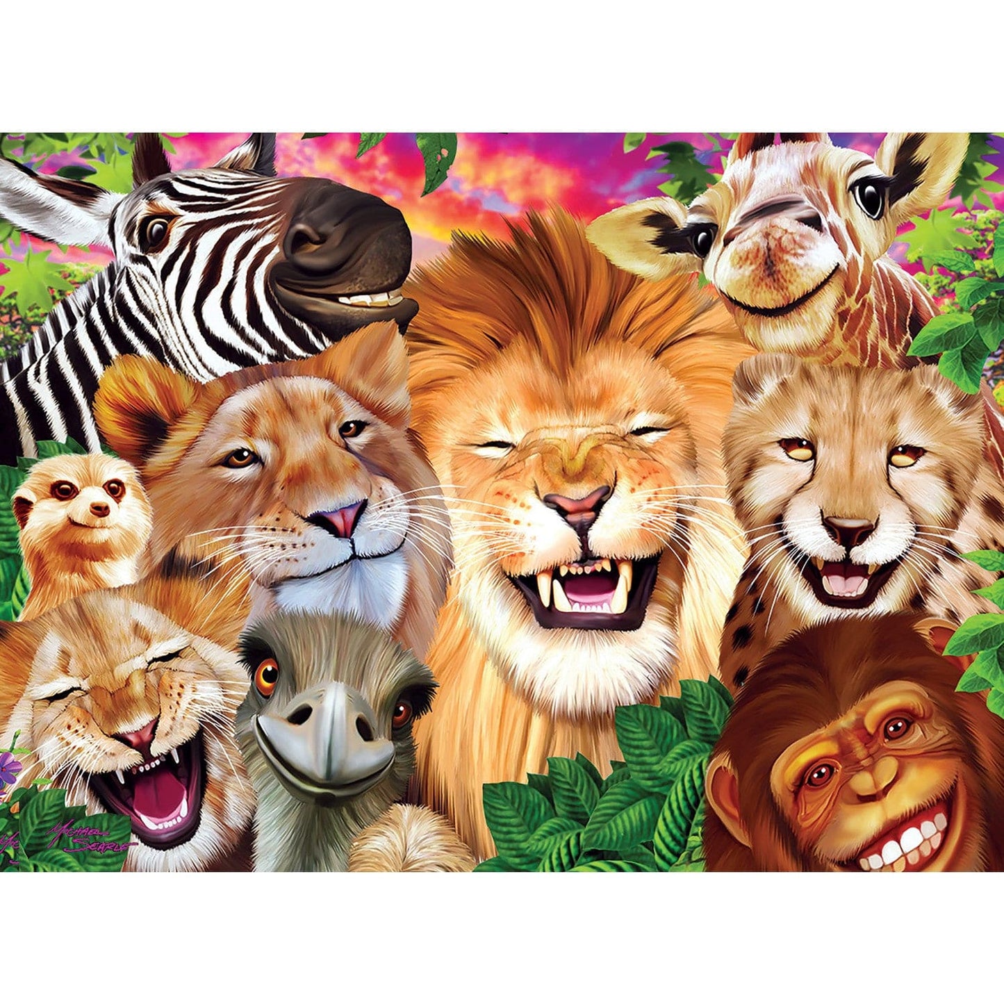Selfies 100 Piece Jigsaw Puzzles 4-Pack MasterPieces Puzzle Company INC