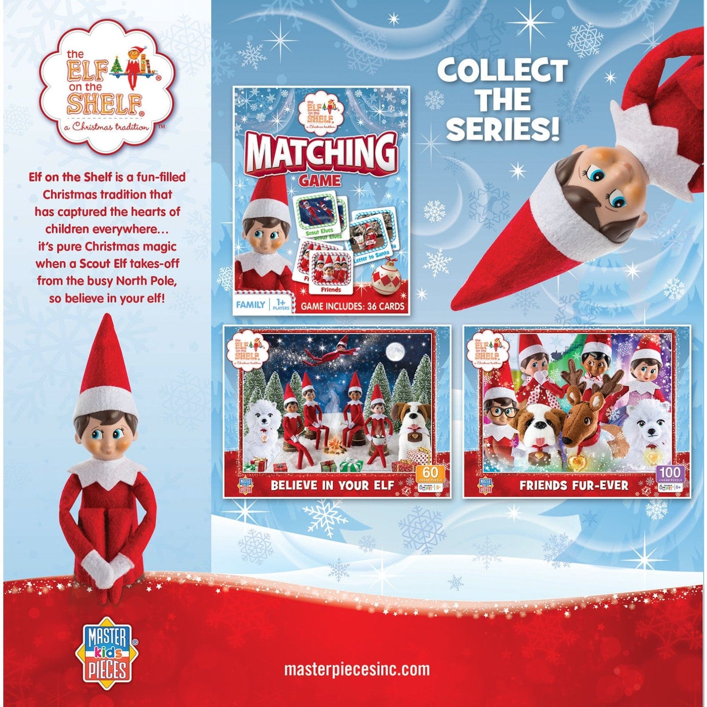 Elf on the Shelf 4-Pack 100 Piece Jigsaw Puzzles - V1 - Out of Play