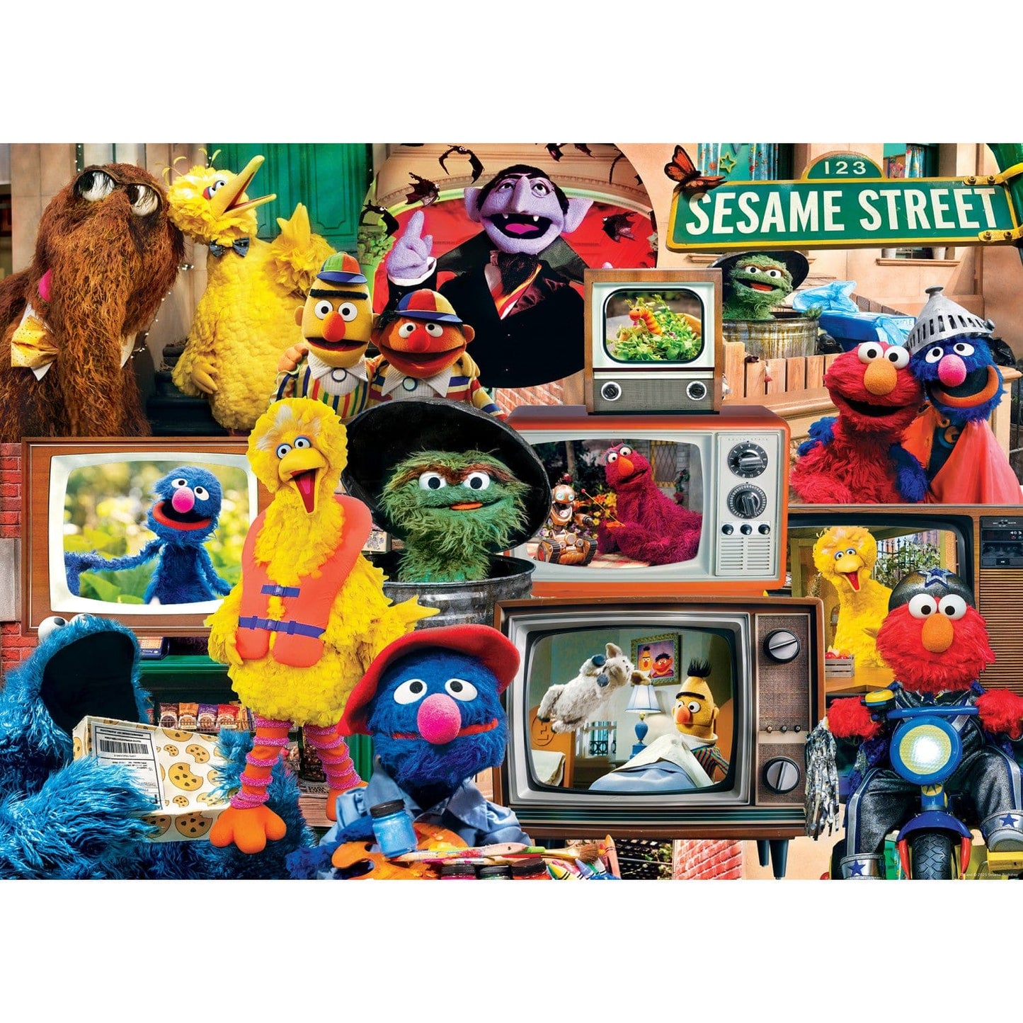 Sesame Street - Big Bird's Block Party 1000 Piece Jigsaw Puzzle - Out of Play