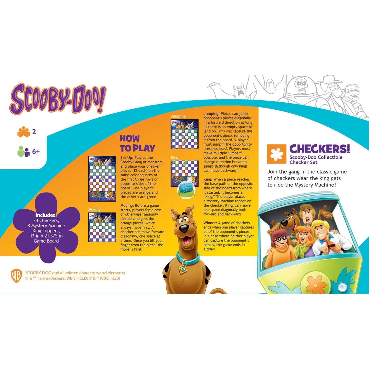 Scooby-Doo! Checkers Board Game Board Game - Out of Play