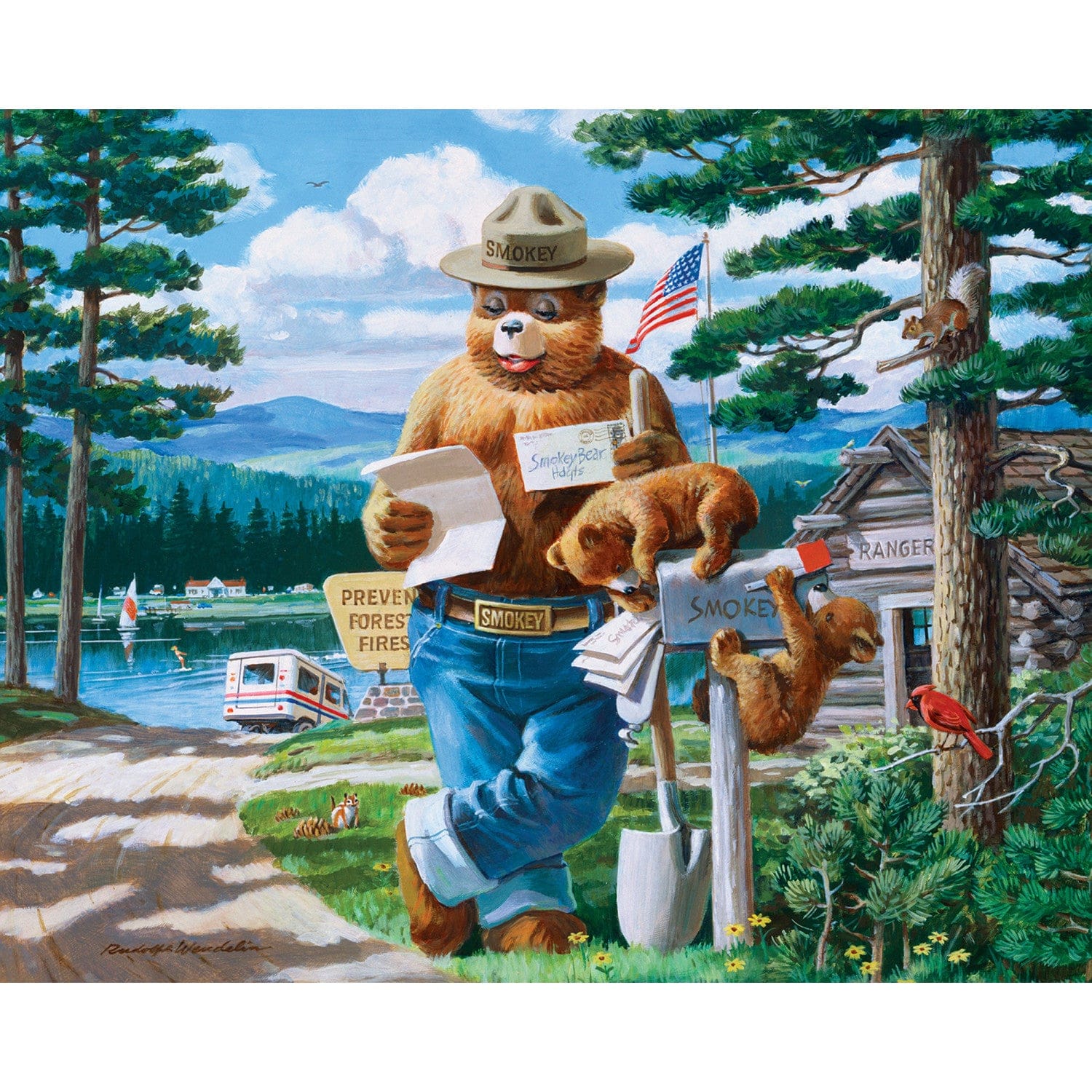 Smokey Bear 100 Piece Jigsaw Puzzles 4-Pack - Out of Play