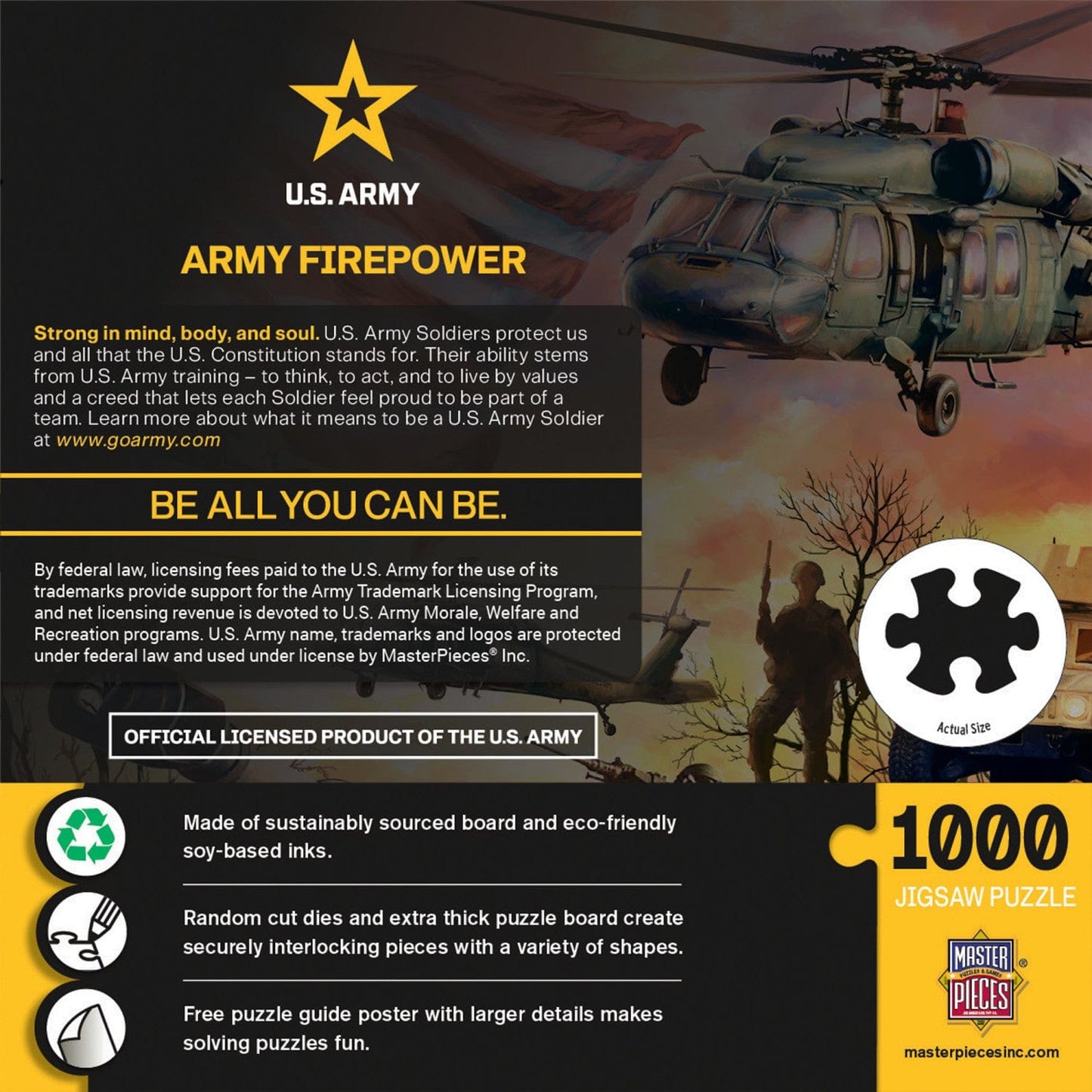U.S. Army - Army Firepower 1000 Piece Jigsaw Puzzle - Out of Play