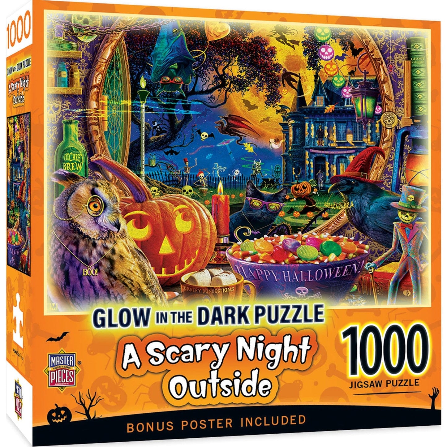 Glow in the Dark - A Scary Night Outside 1000 Piece Jigsaw Puzzle - Out of Play