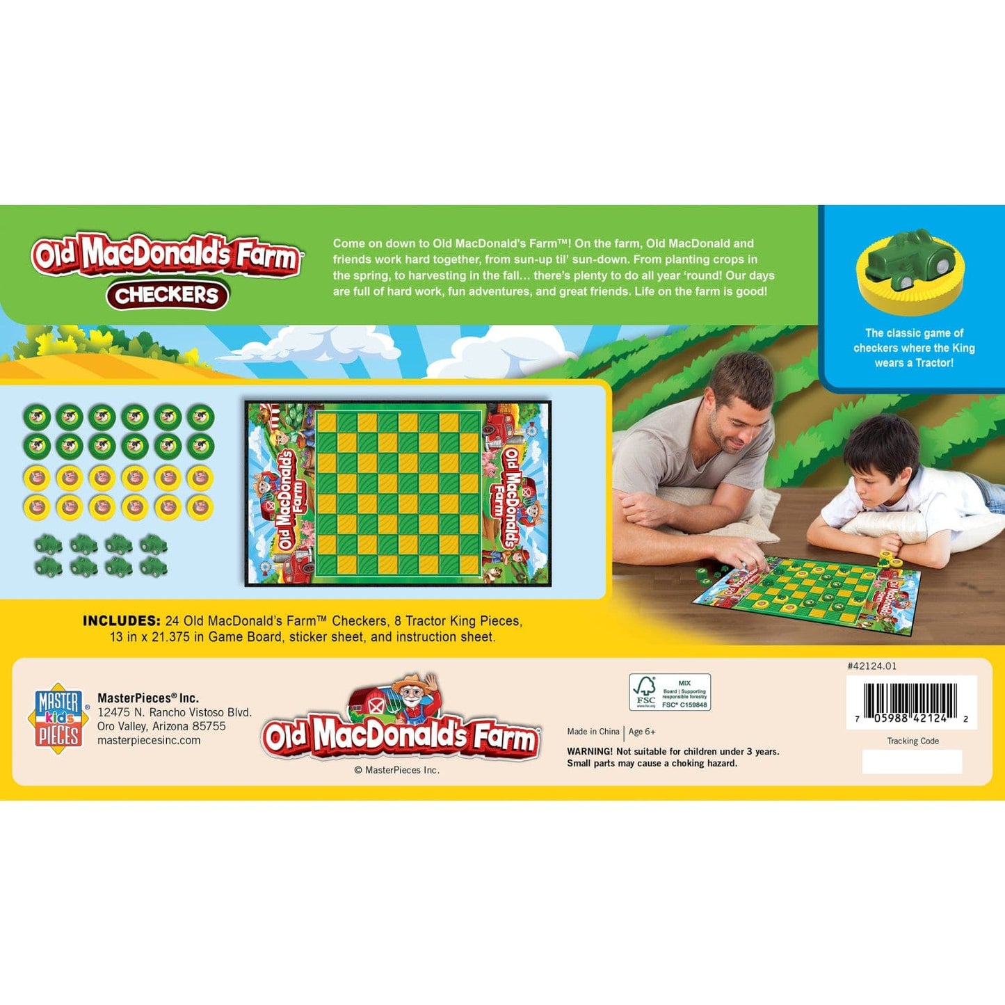 Old MacDonald's Farm Checkers Board Game - Out of Play