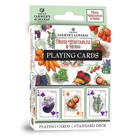 Farmer's Almanac - Fruits, Vegetables, & Herbs Playing Cards - 54 Card Deck - Out of Play