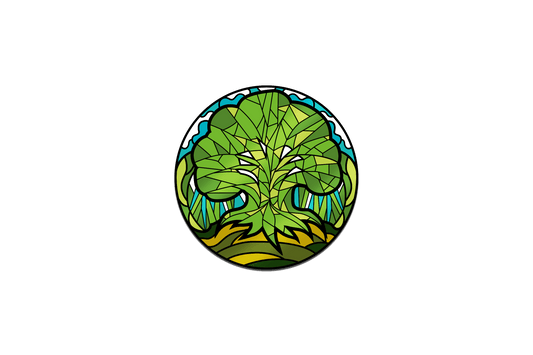Magic: the Gathering - Stained Glass Forest Pin - Out of Play