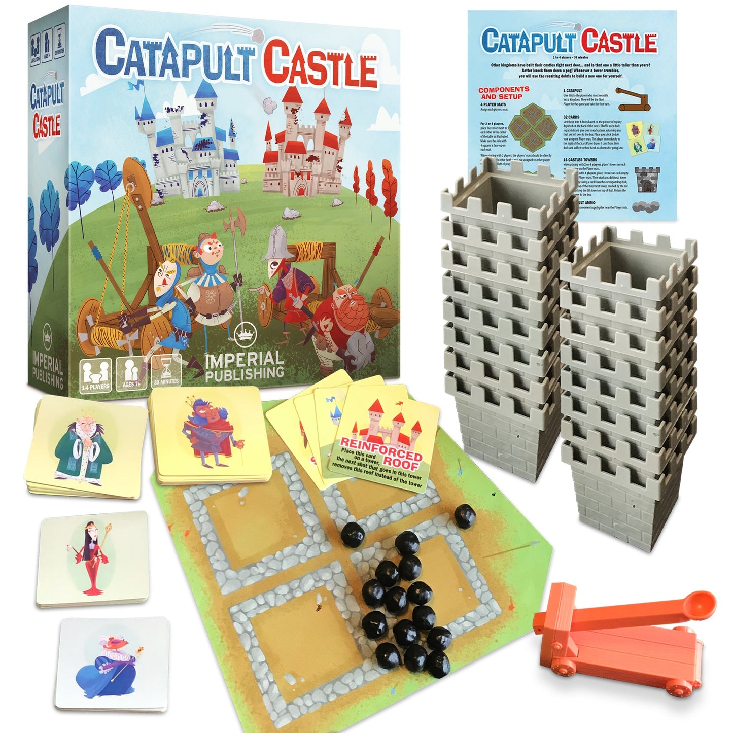 Catapult Castle 1-4 Player Medieval Dexterity Game - - Out of Play