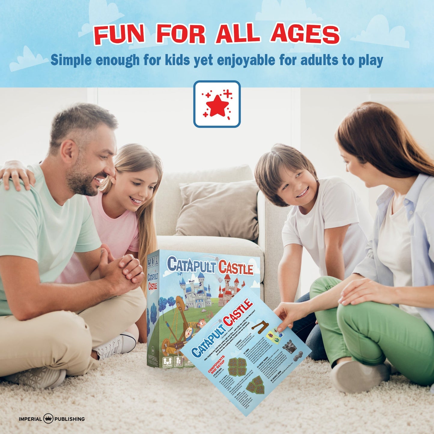 Catapult Castle 1-4 Player Medieval Dexterity Game - - Out of Play