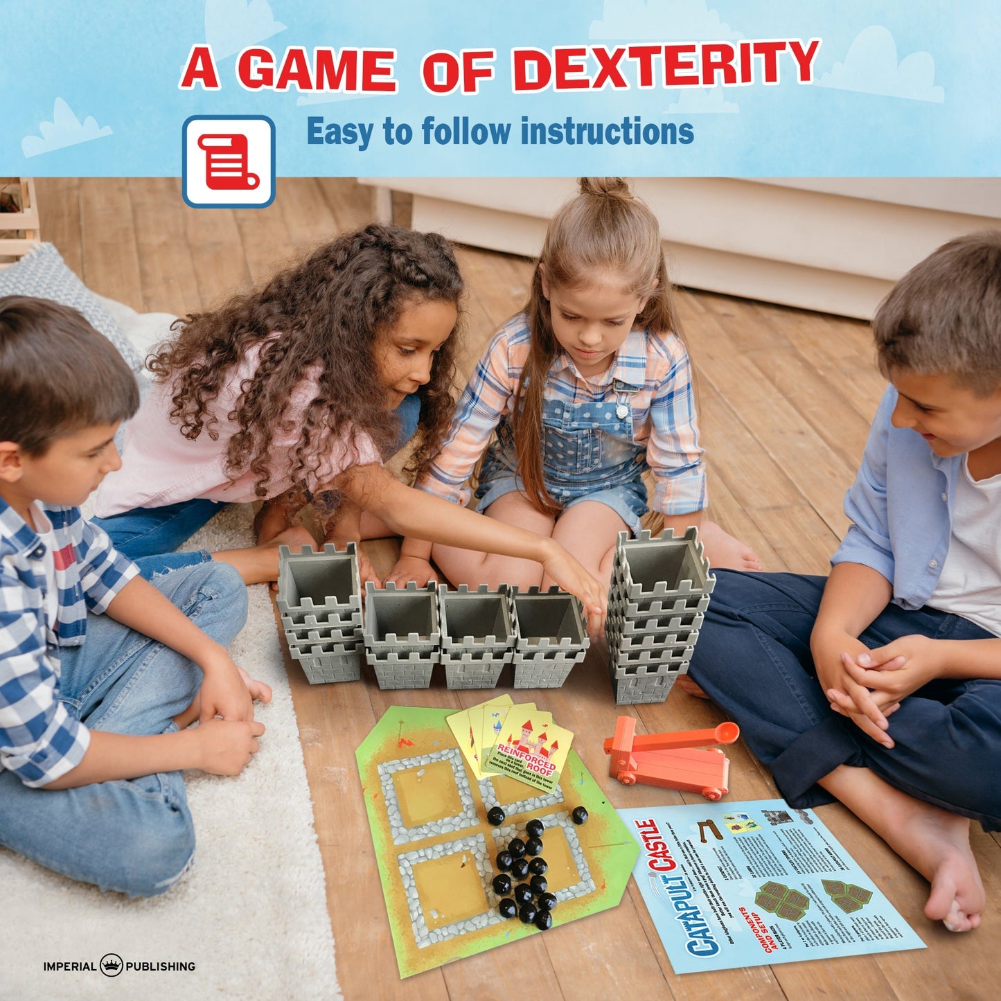 Catapult Castle 1-4 Player Medieval Dexterity Game - - Out of Play