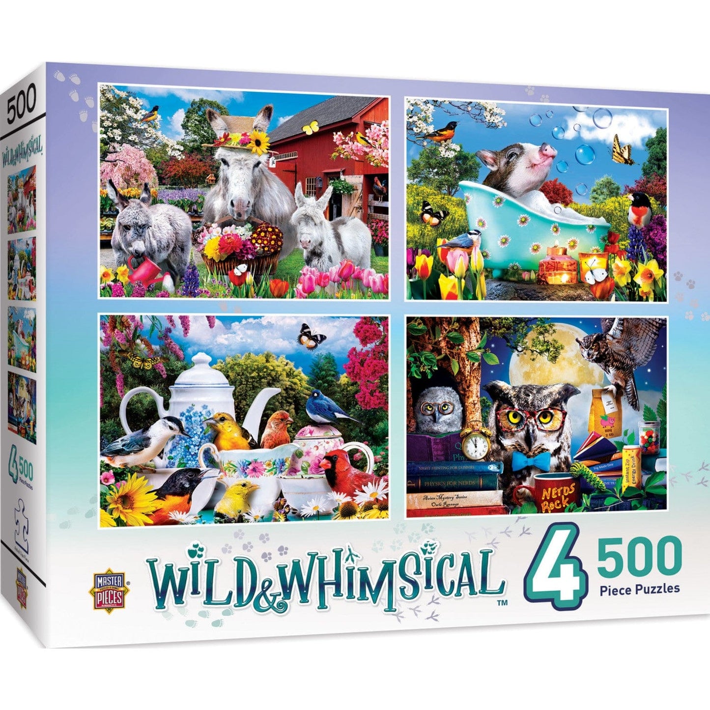 Wild & Whimsical - 500 Piece Jigsaw Puzzles 4 Pack - Out of Play