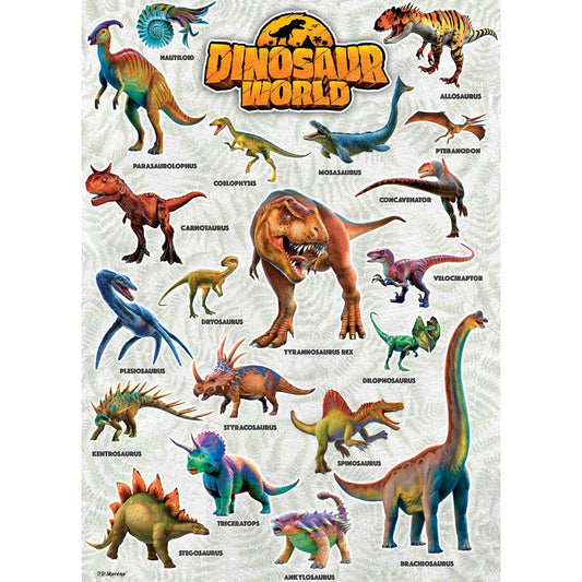 Dinosaur World 1000 Piece Jigsaw Puzzle - Out of Play