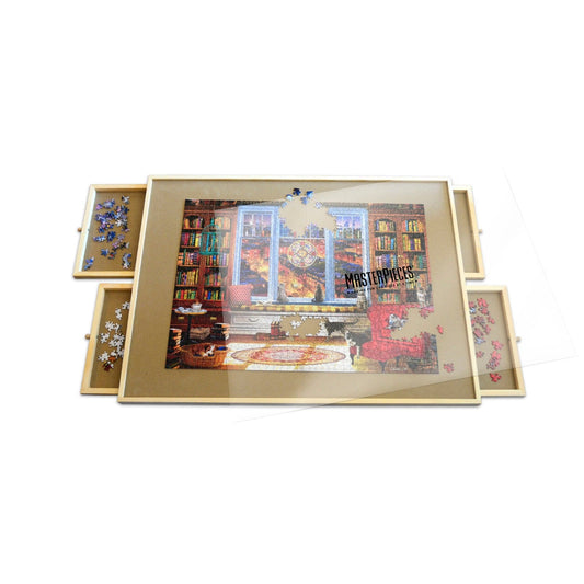 Wood Jigsaw Puzzle Table - 27"x35" - Out of Play