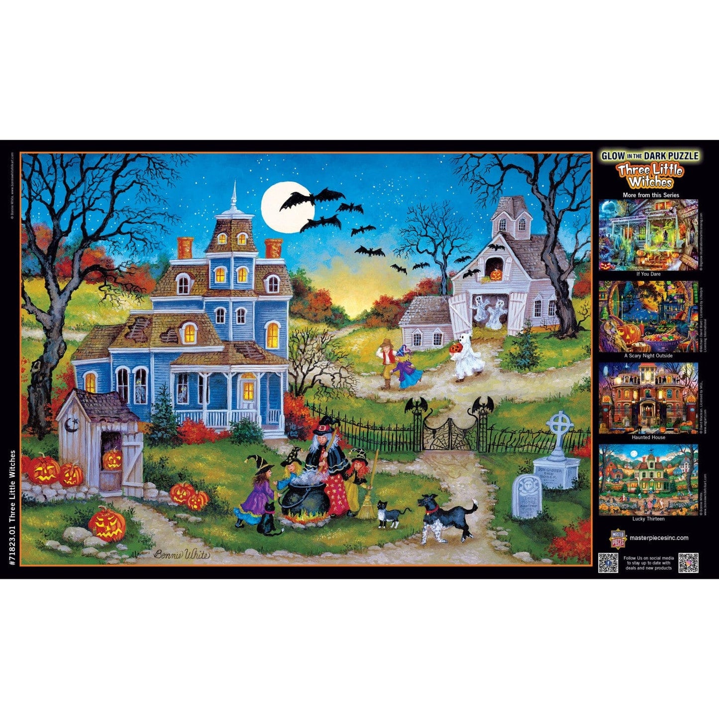 Glow in the Dark - Three Little Witches 1000 Piece Jigsaw Puzzle - Out of Play