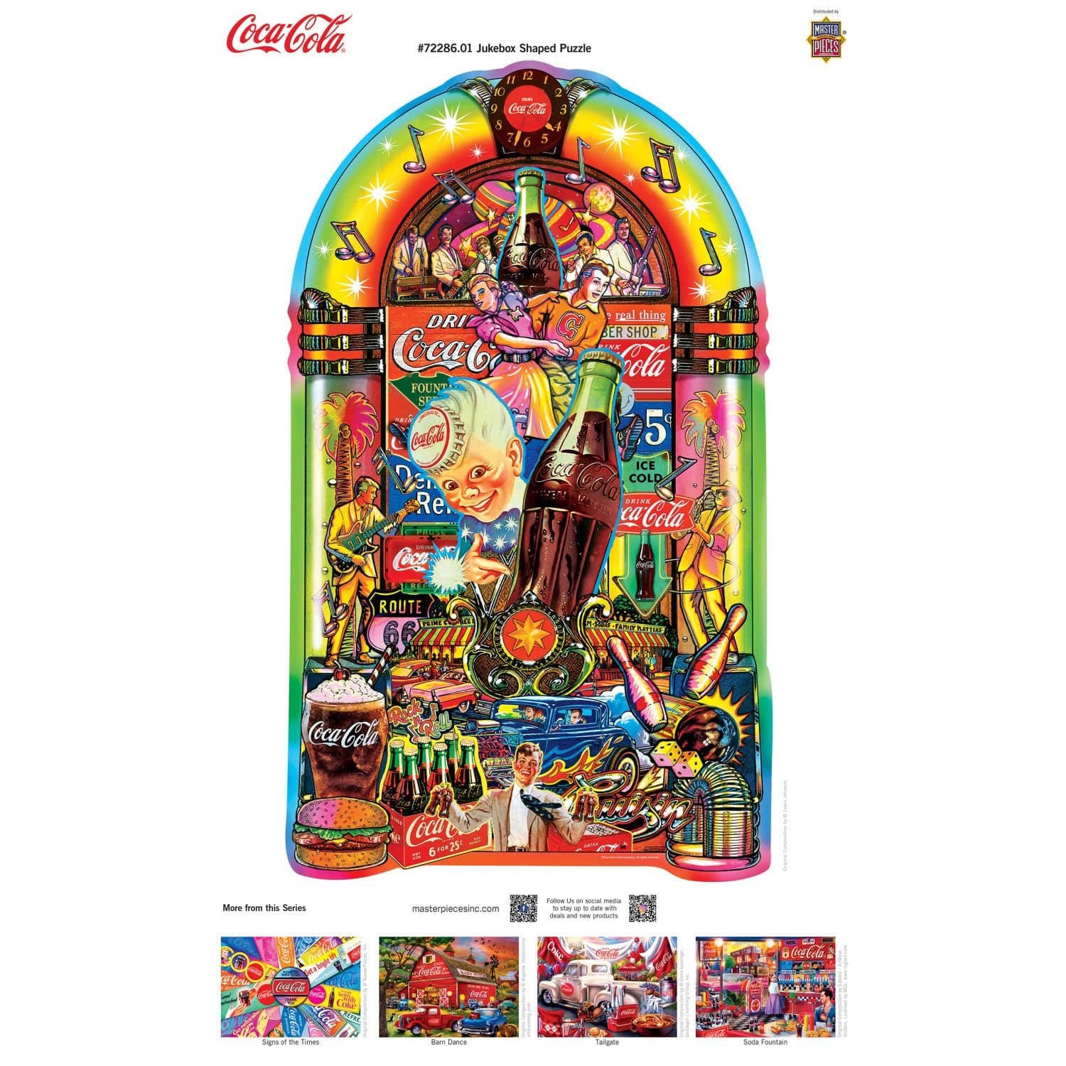 Coca-Cola Jukebox 1000 Piece Shaped Jigsaw Puzzle - Out of Play