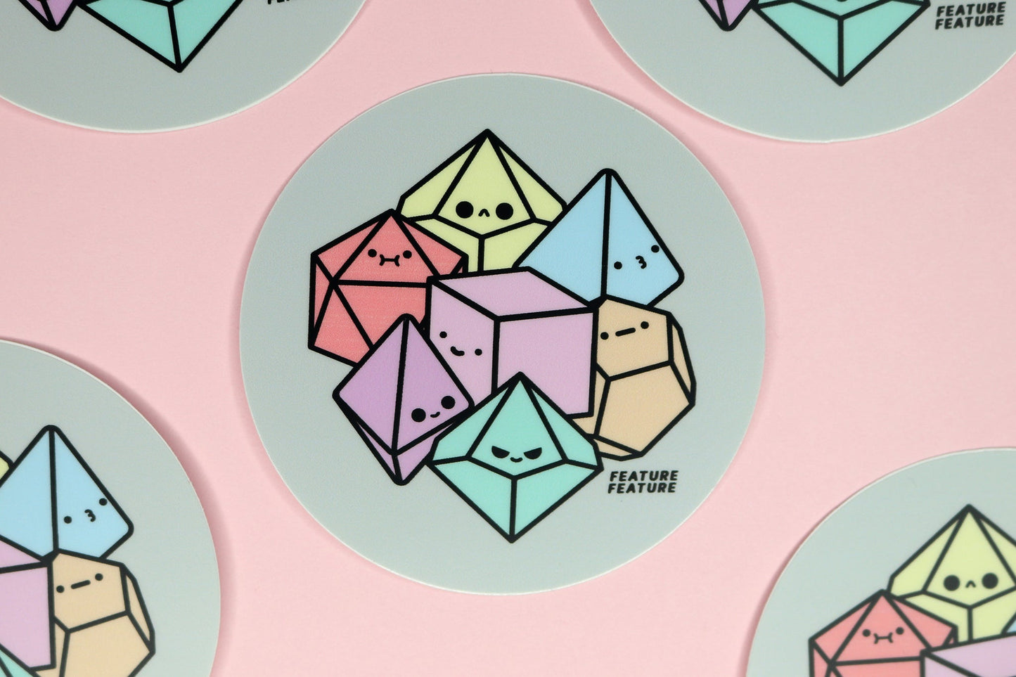Pastel Tiny Dice Cluster Sticker