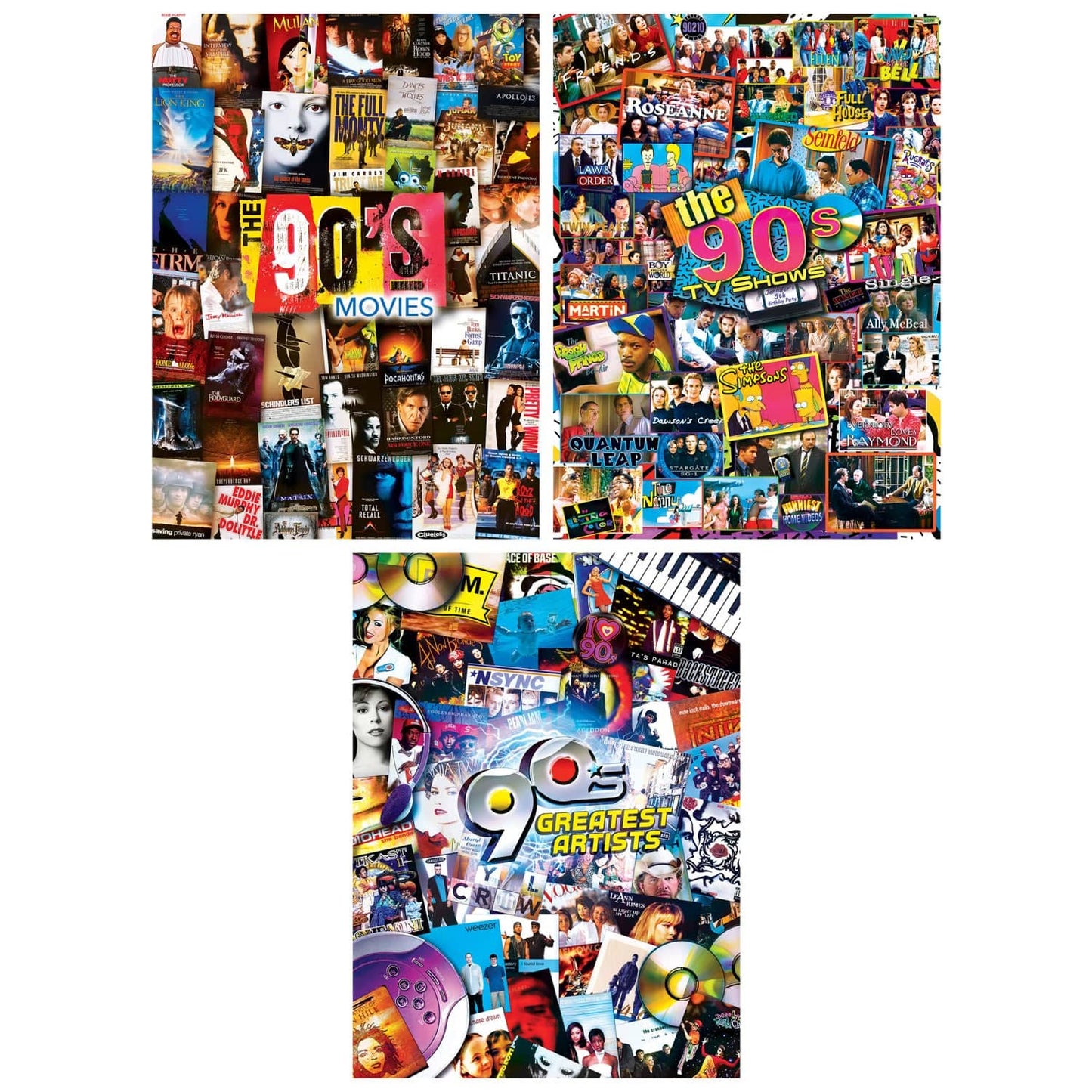 Decades - The 90's 500 Piece Jigsaw Puzzles 3 Pack - Out of Play