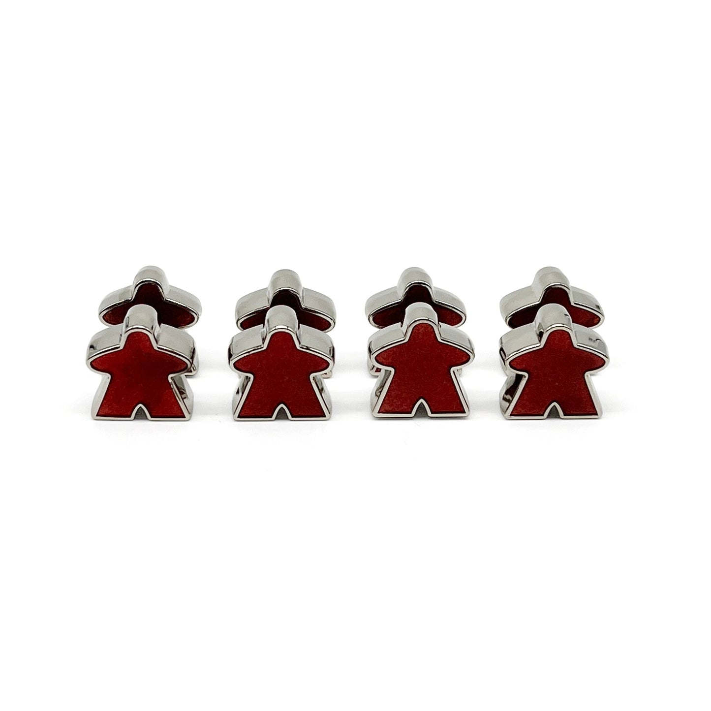 8 Pack of Red Enamel Meeples by Norse Foundry - Out of Play