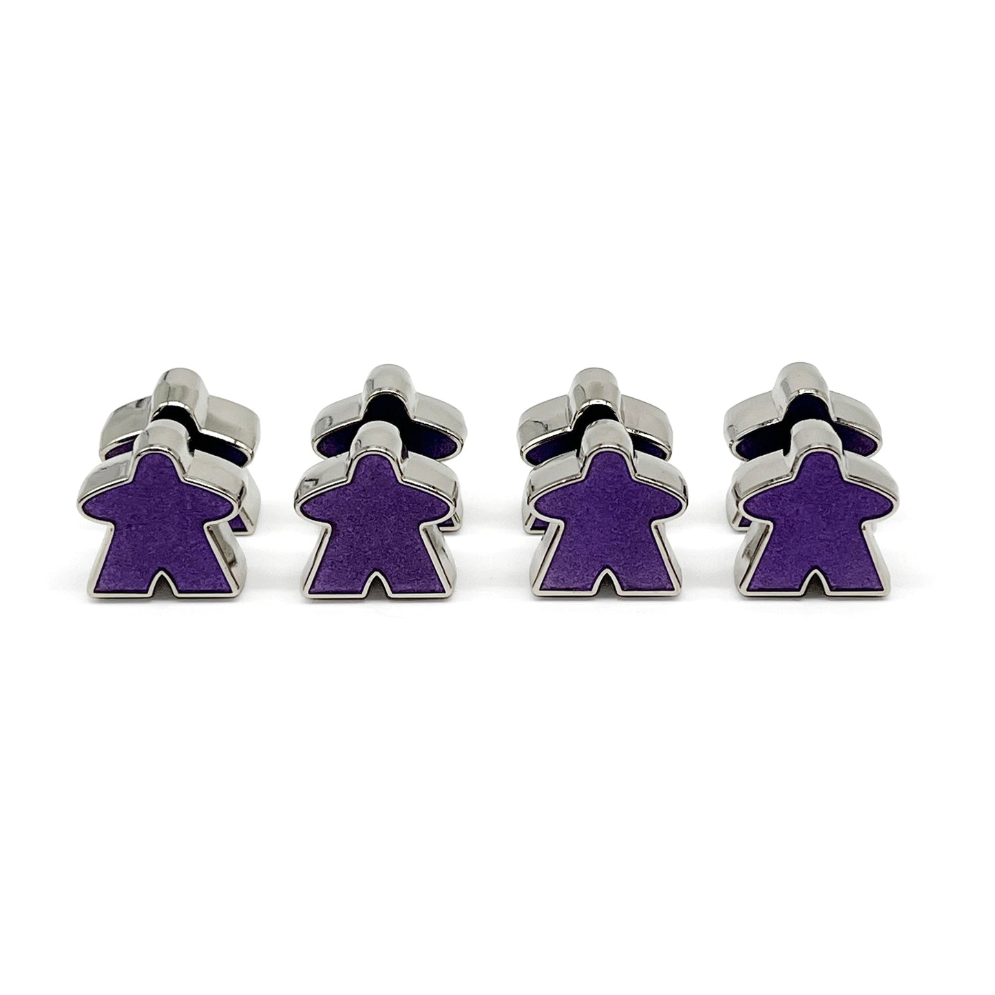 8 Pack of Purple Enamel Meeples by Norse Foundry - Out of Play