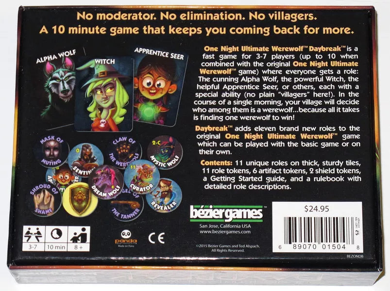 One Night Ultimate Werewolf - Daybreak - Board Game PunkOuter Games
