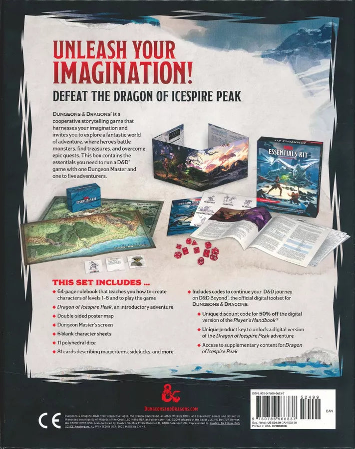Dungeons & Dragons Essentials Kit (Boxed Set) - 5th Edition - Out of Play