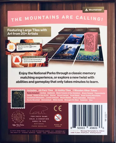 Parks Memories - Mountaineer Set - Board Game - Out of Play