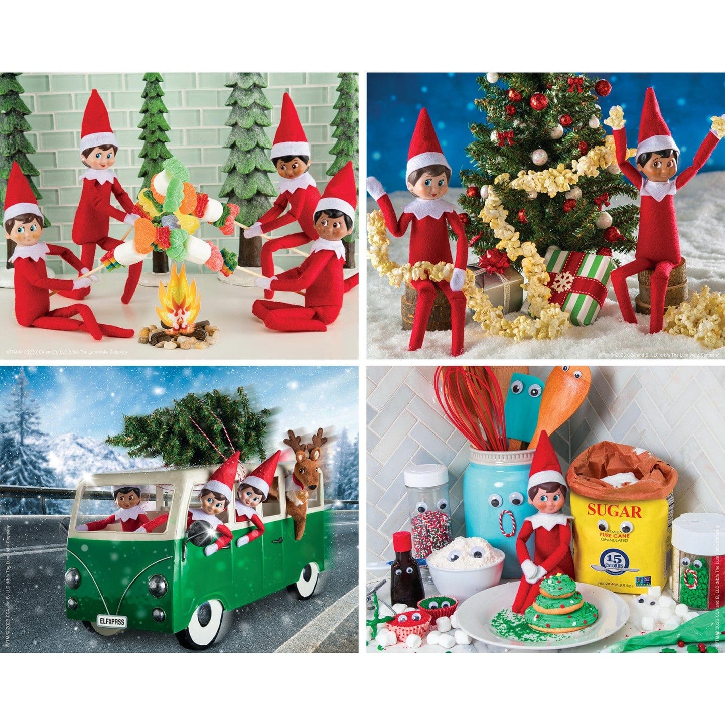 Elf on the Shelf 4-Pack 100 Piece Jigsaw Puzzles - V2 - Out of Play