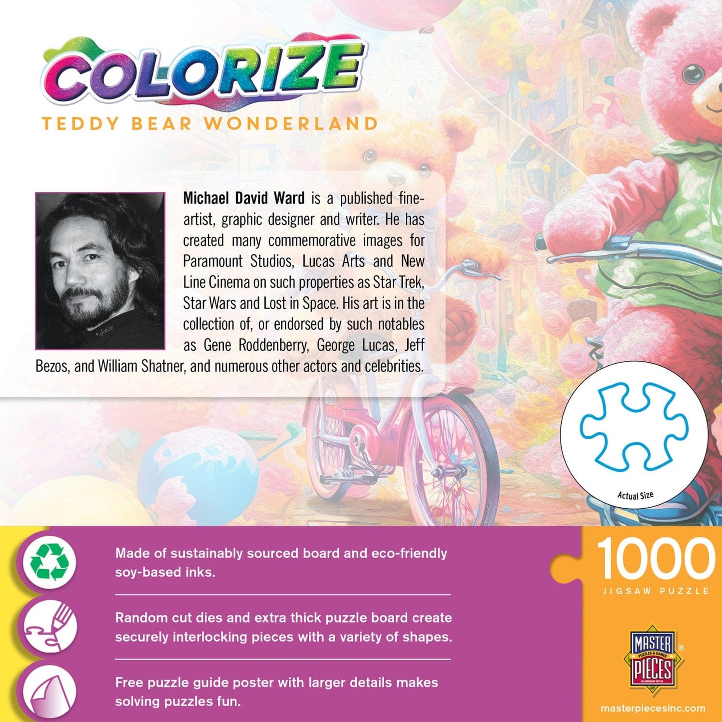 Colorize - Teddy Bear Wonderland 1000 Piece Jigsaw Puzzle - Out of Play