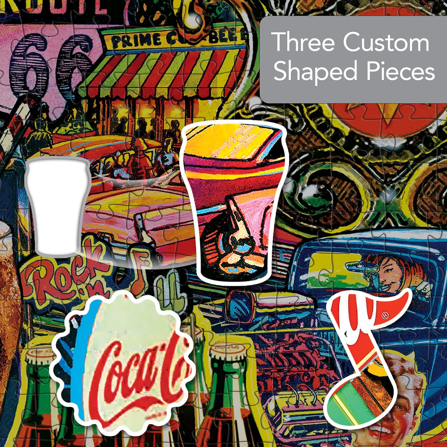 Coca-Cola Jukebox 1000 Piece Shaped Jigsaw Puzzle - Out of Play