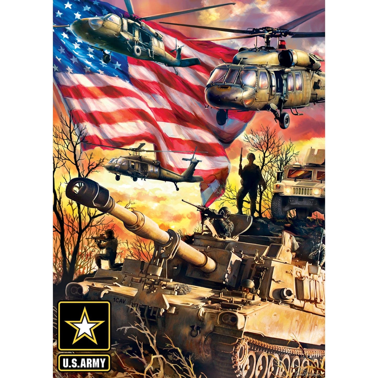 U.S. Army - Army Firepower 1000 Piece Jigsaw Puzzle - Out of Play