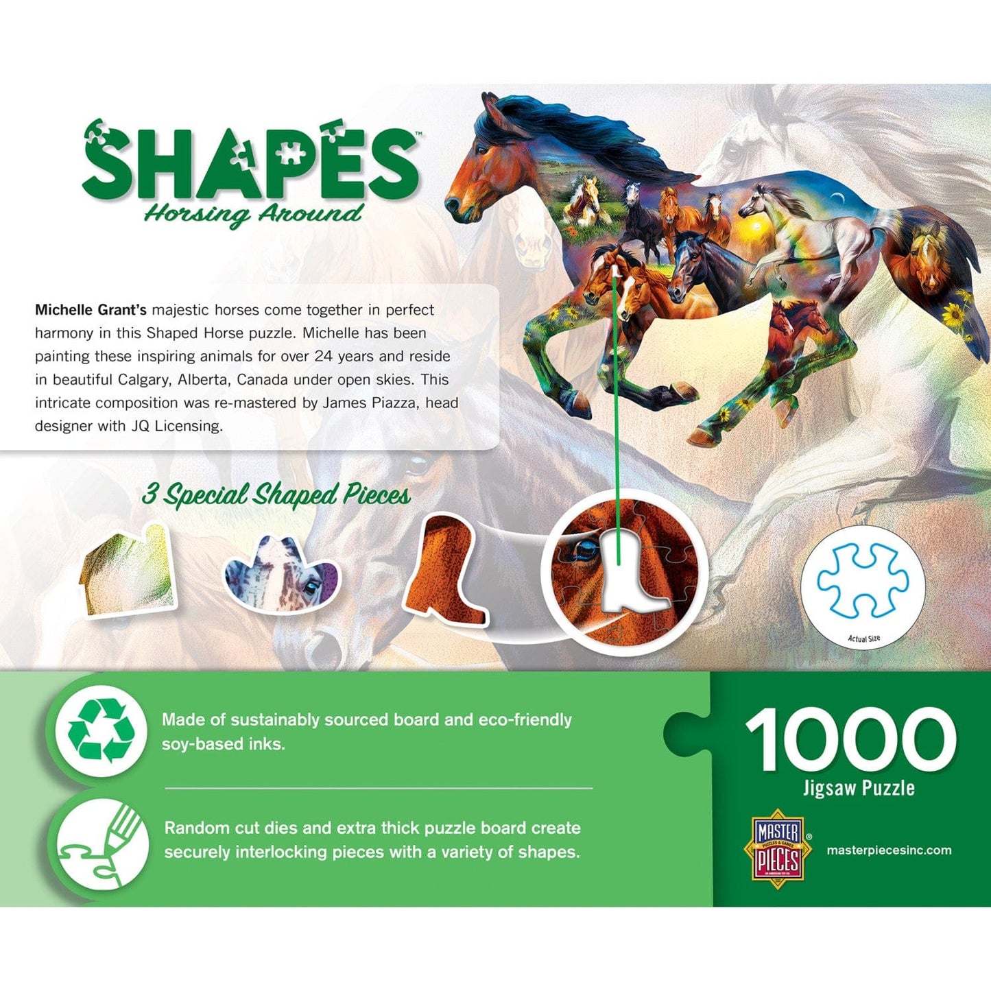 Shapes - Horsing Around 1000 Piece Shaped Jigsaw Puzzle - Out of Play