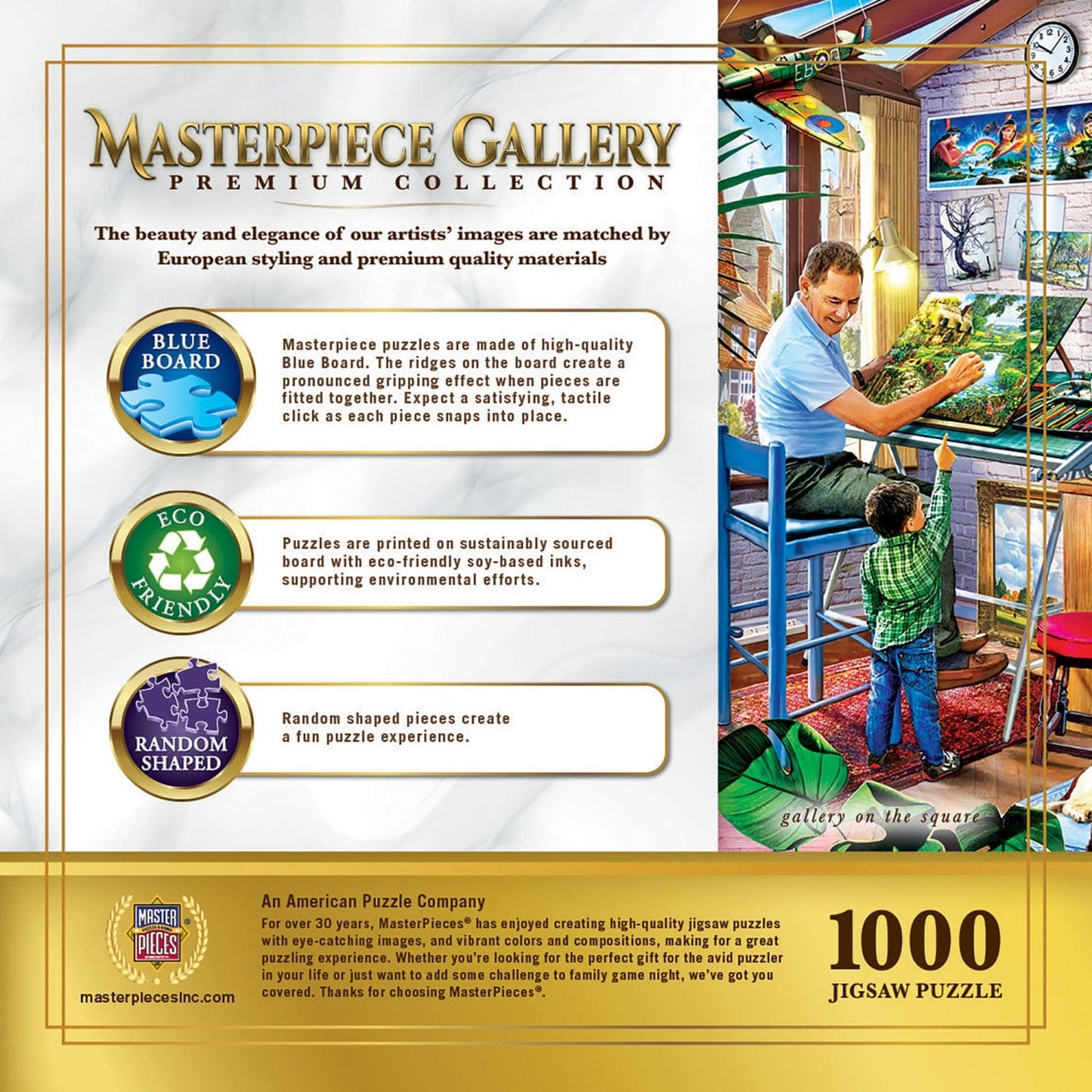 Masterpiece Gallery - Gallery on the Square 1000 Piece Jigsaw Puzzle - Out of Play
