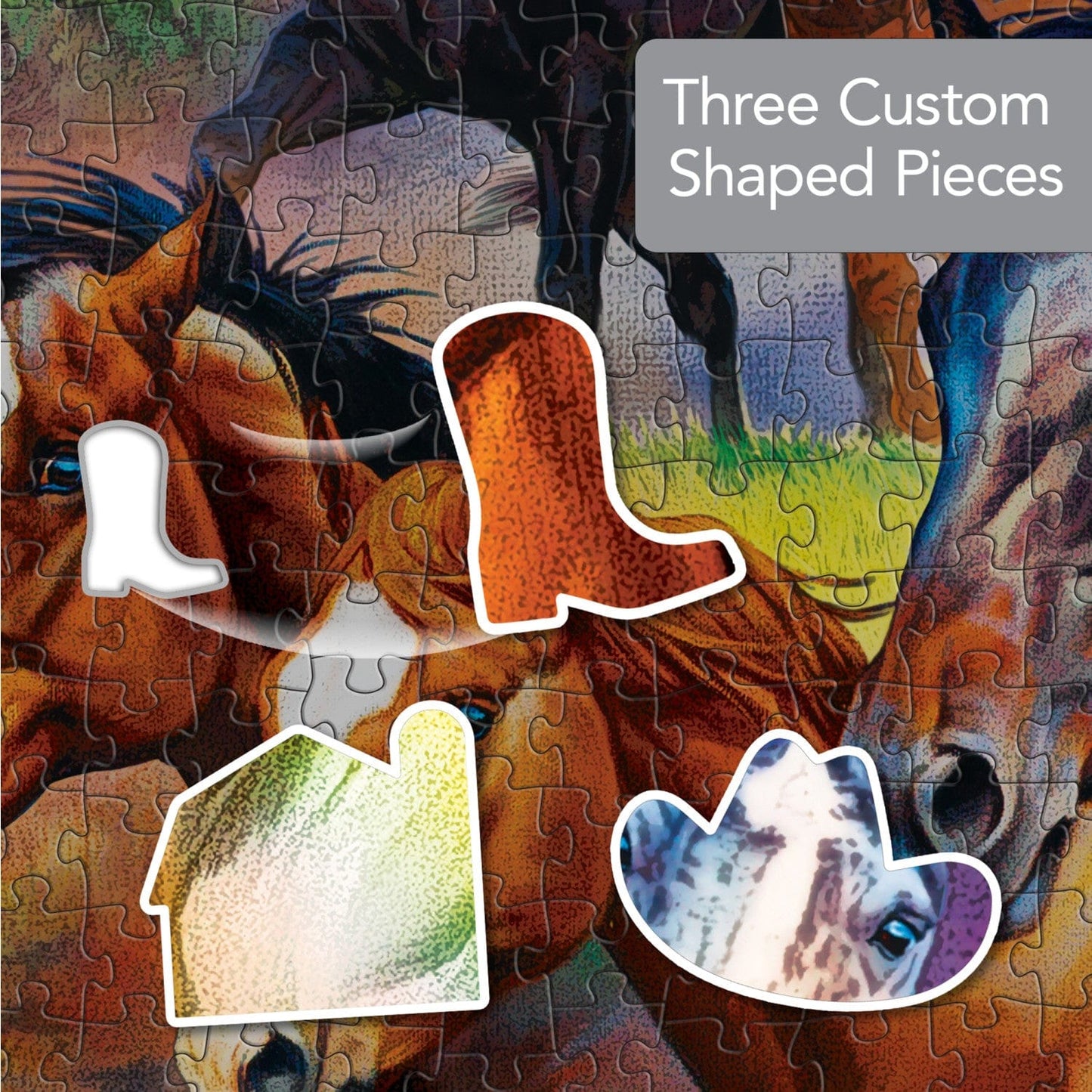 Shapes - Horsing Around 1000 Piece Shaped Jigsaw Puzzle - Out of Play
