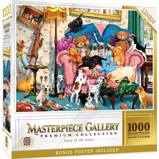 Masterpiece Gallery - Loose in the House 1000 Piece Jigsaw Puzzle - Out of Play