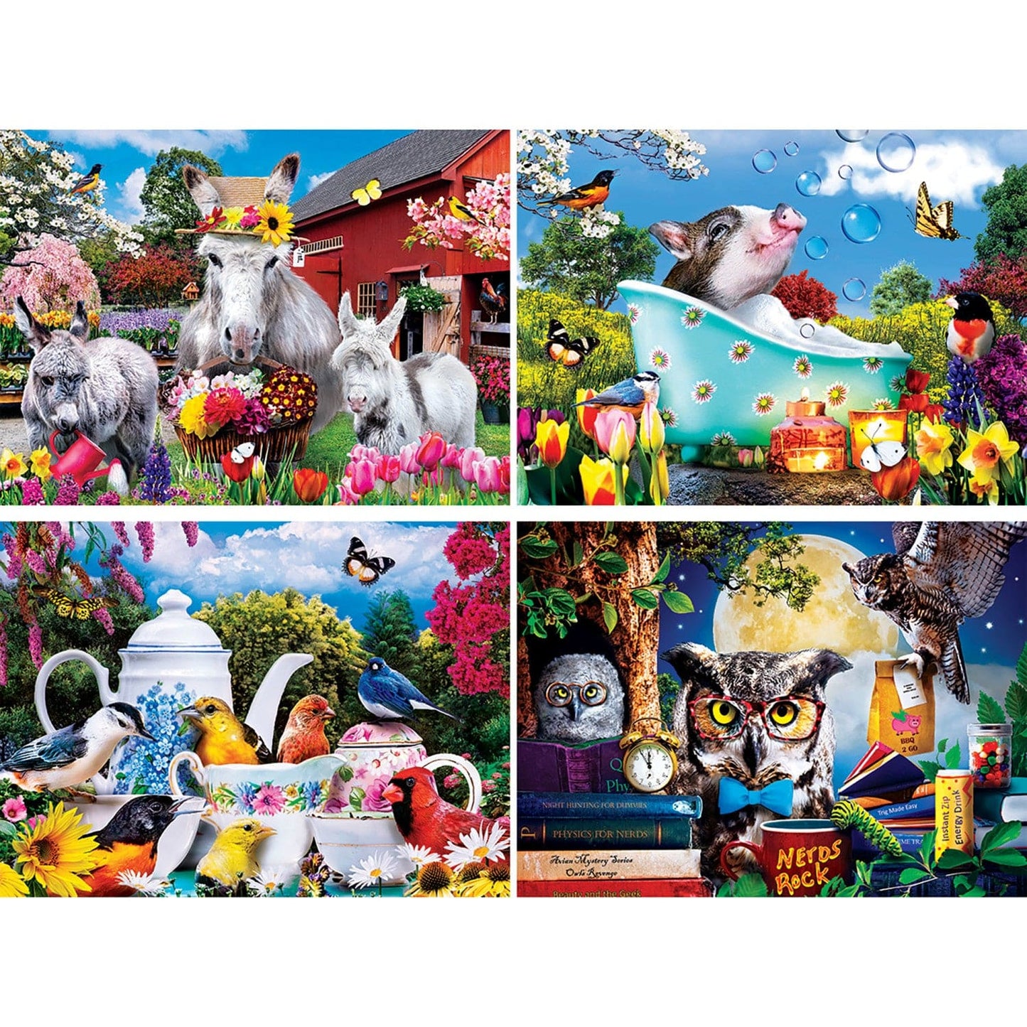 Wild & Whimsical - 500 Piece Jigsaw Puzzles 4 Pack - Out of Play