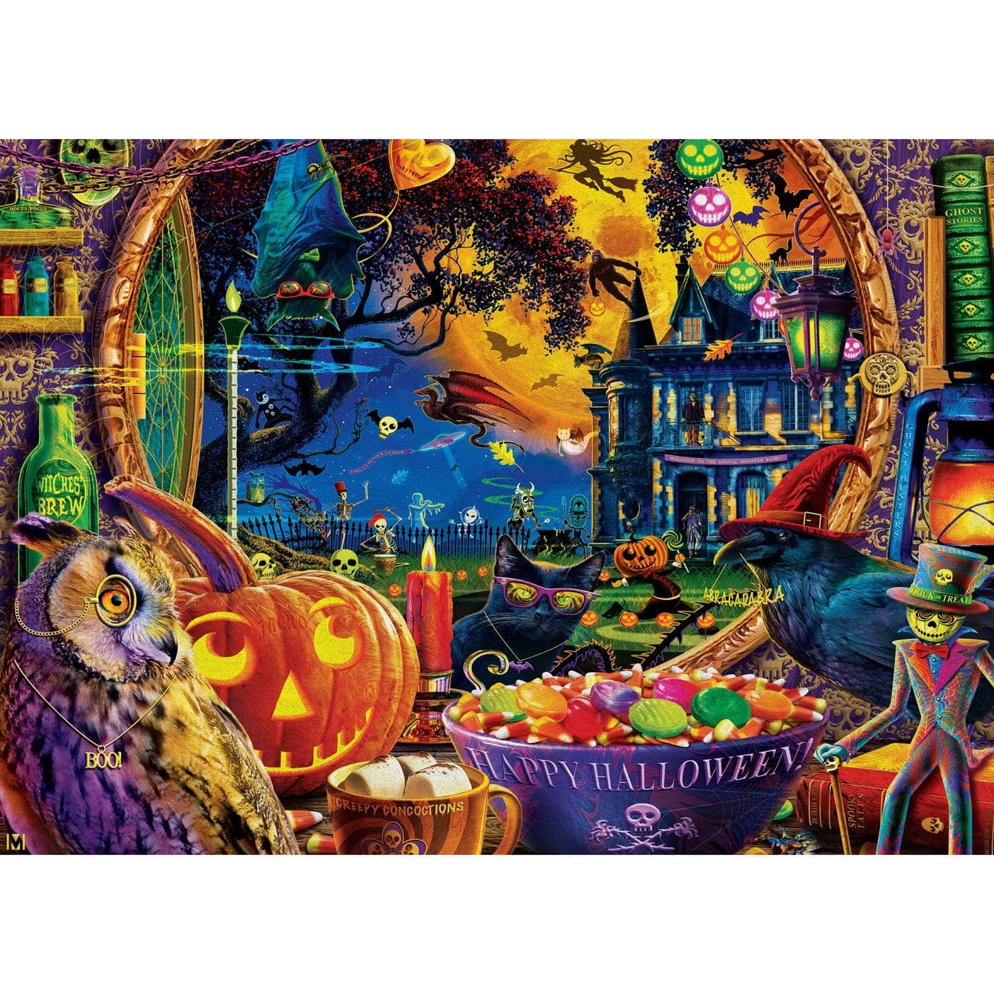 Glow in the Dark - A Scary Night Outside 1000 Piece Jigsaw Puzzle - Out of Play