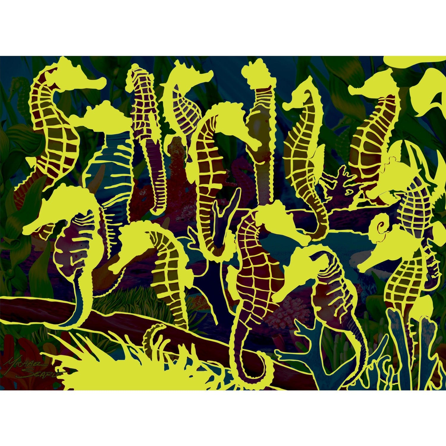 Glow in the Dark - Singing Seahorses 300 Piece EZ Grip Jigsaw Puzzle - Out of Play
