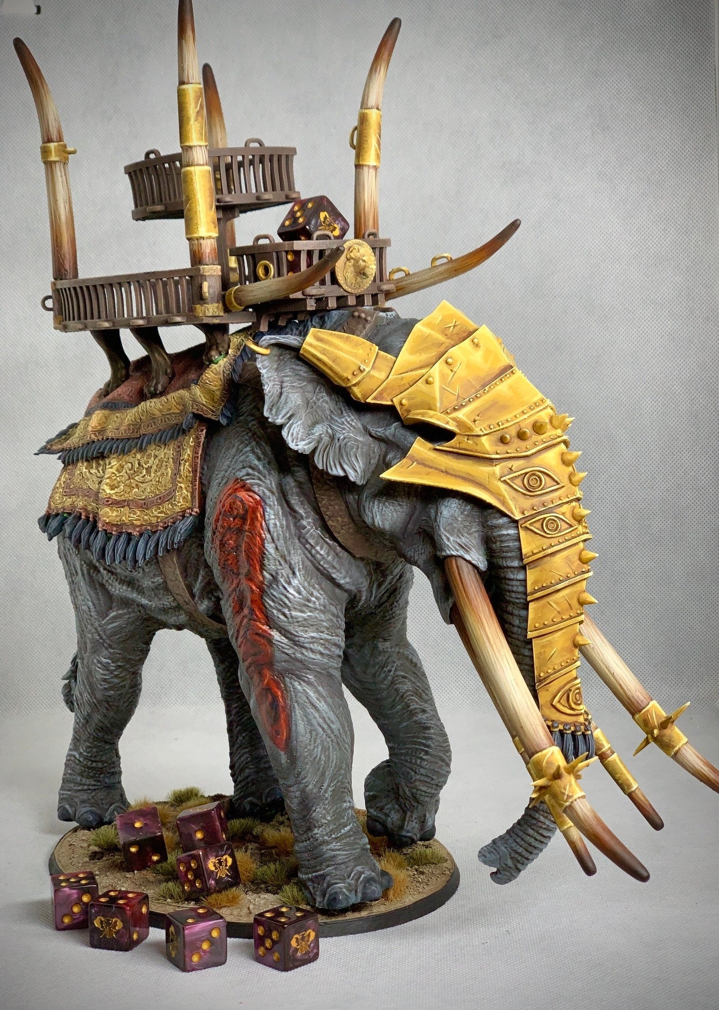 Four-Tusked Elephant Dice - Out of Play