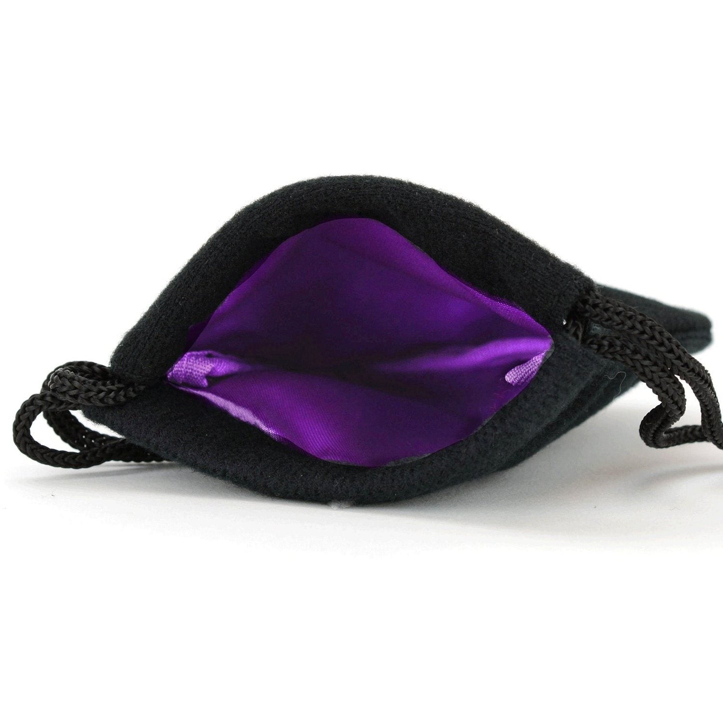 Small Dice Bag 3.75x4 - Black Velvet Exterior, Satin Non-Rip Liner - Multiple Colors Available Easy Roller Dice Company