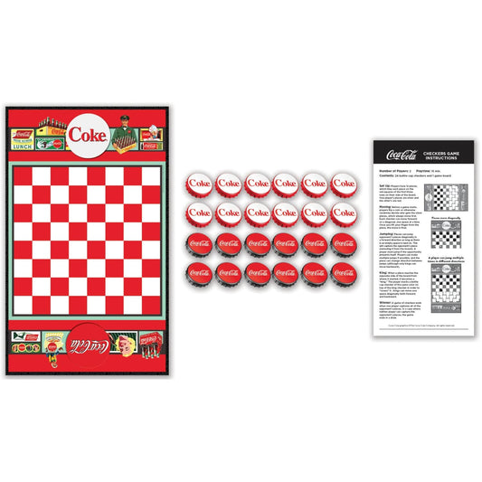 Coca-Cola Checkers Board Game - Out of Play