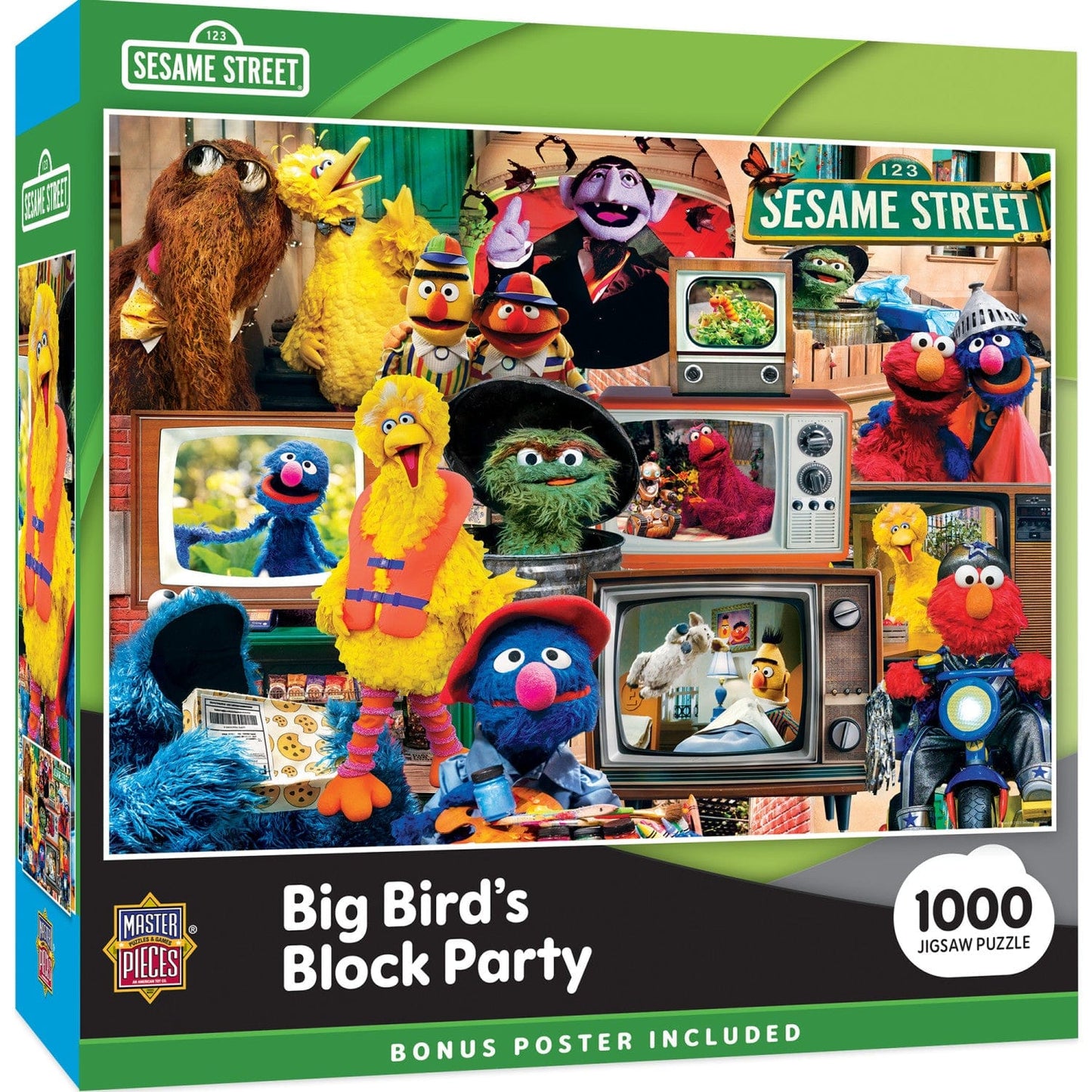Sesame Street - Big Bird's Block Party 1000 Piece Jigsaw Puzzle - Out of Play