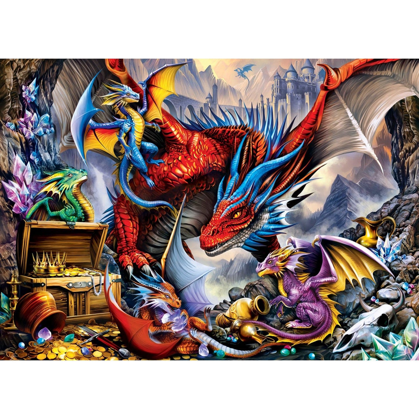 Glow in the Dark - Dragon's Horde 1000 Piece Jigsaw Puzzle - Out of Play