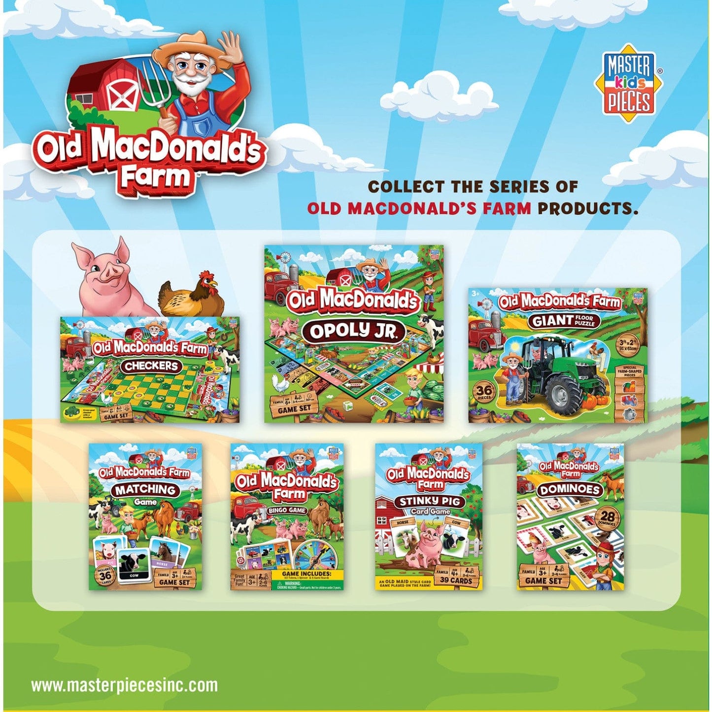 Old MacDonald's Farm 100 Piece Jigsaw Puzzles 4-Pack - Out of Play