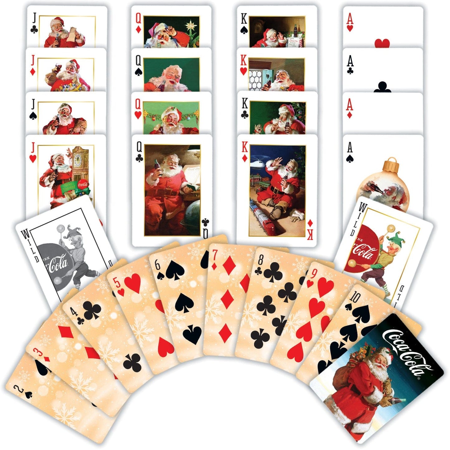 Coca-Cola Vintage Santa Playing Cards - 54 Card Deck - Out of Play