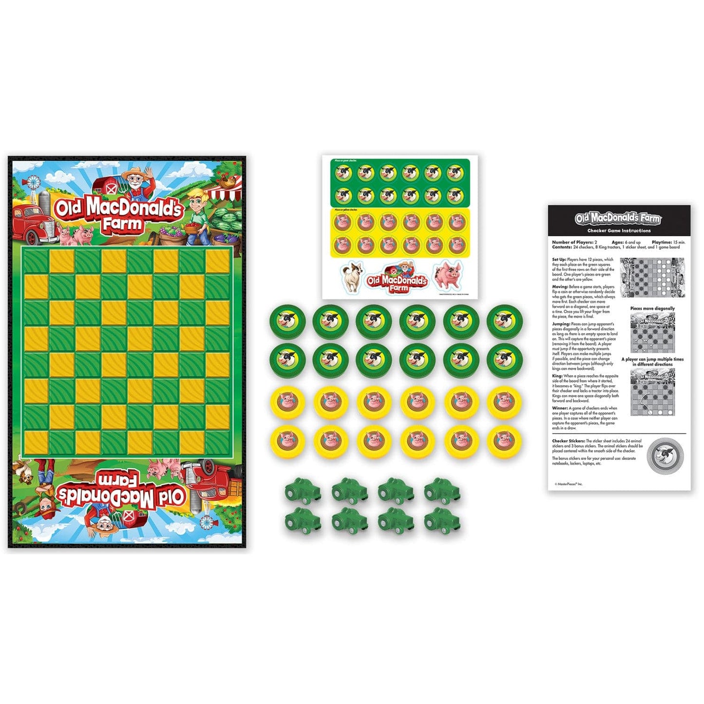 Old MacDonald's Farm Checkers Board Game - Out of Play