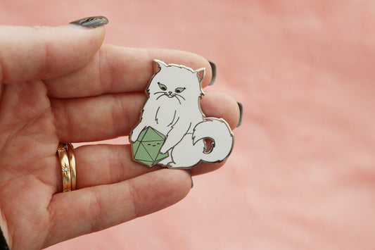 Persian D20 Dice Buddy Enamel Pin