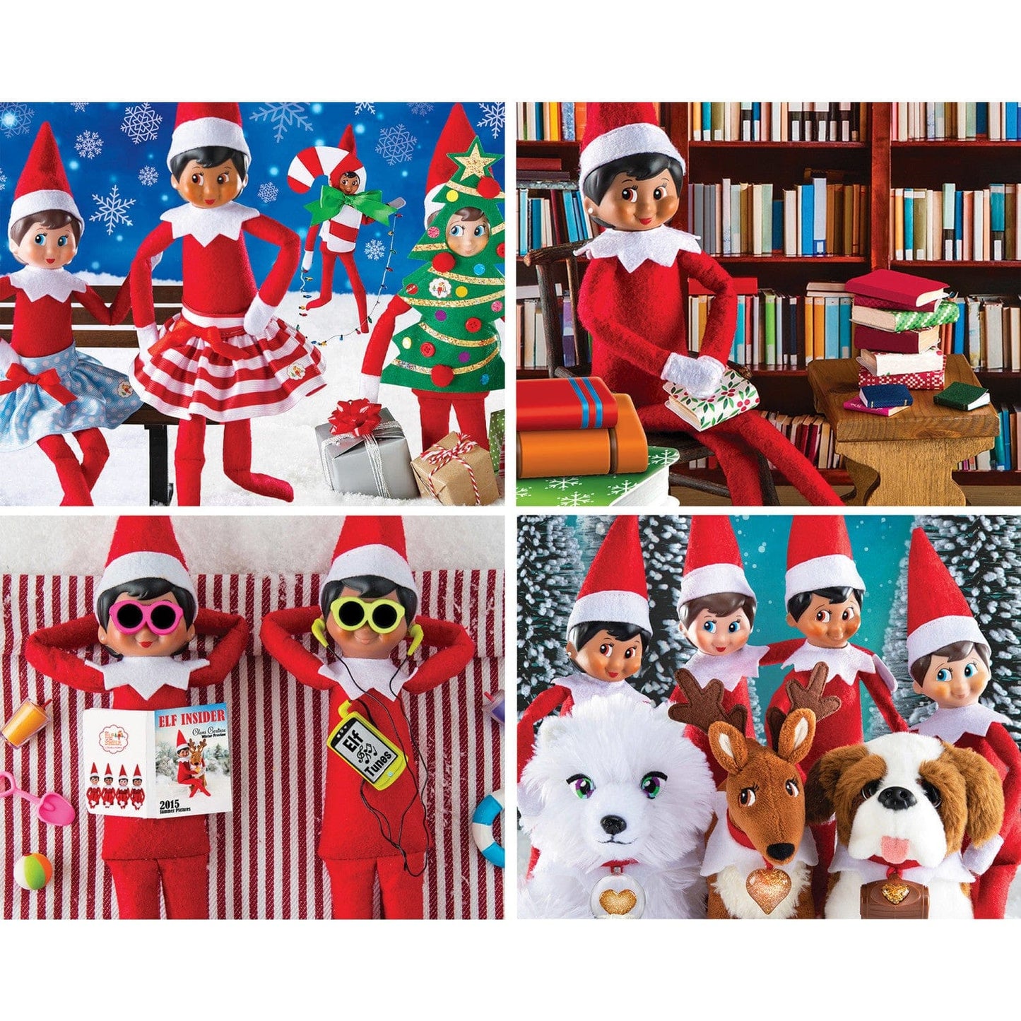 Elf on the Shelf 4-Pack 100 Piece Jigsaw Puzzles - V1 - Out of Play