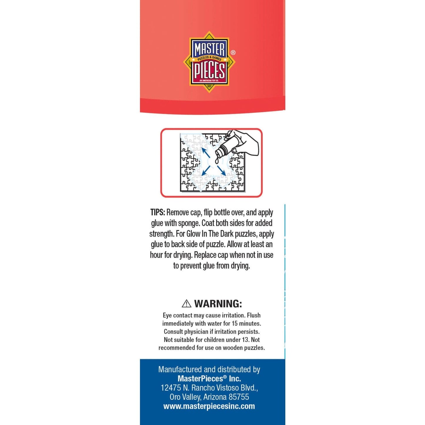 Jigsaw Puzzle Glue with Sponge Applicator - 5 oz - Out of Play