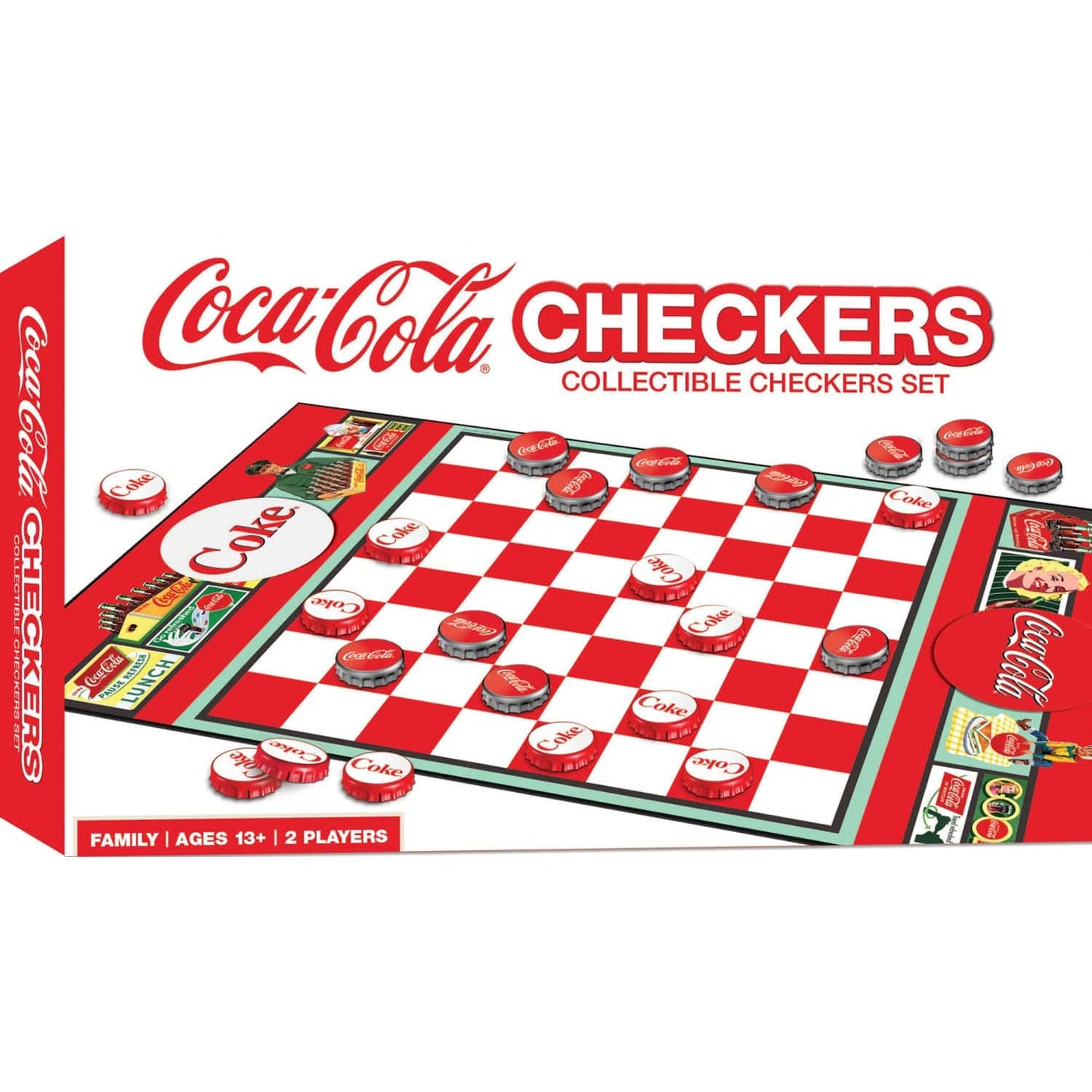 Coca-Cola Checkers Board Game - Out of Play